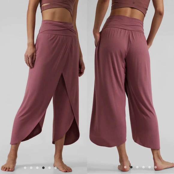 Athleta Pants & Jumpsuits Athleta Tawny Rose Pink Release Split Leg